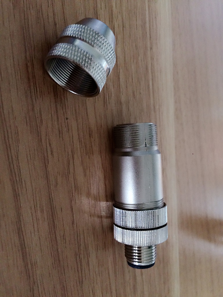 M12 waterproof 4 core metal sensor connector