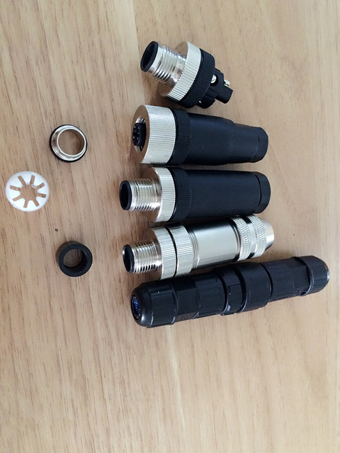 M12 waterproof protective male female sensor connector