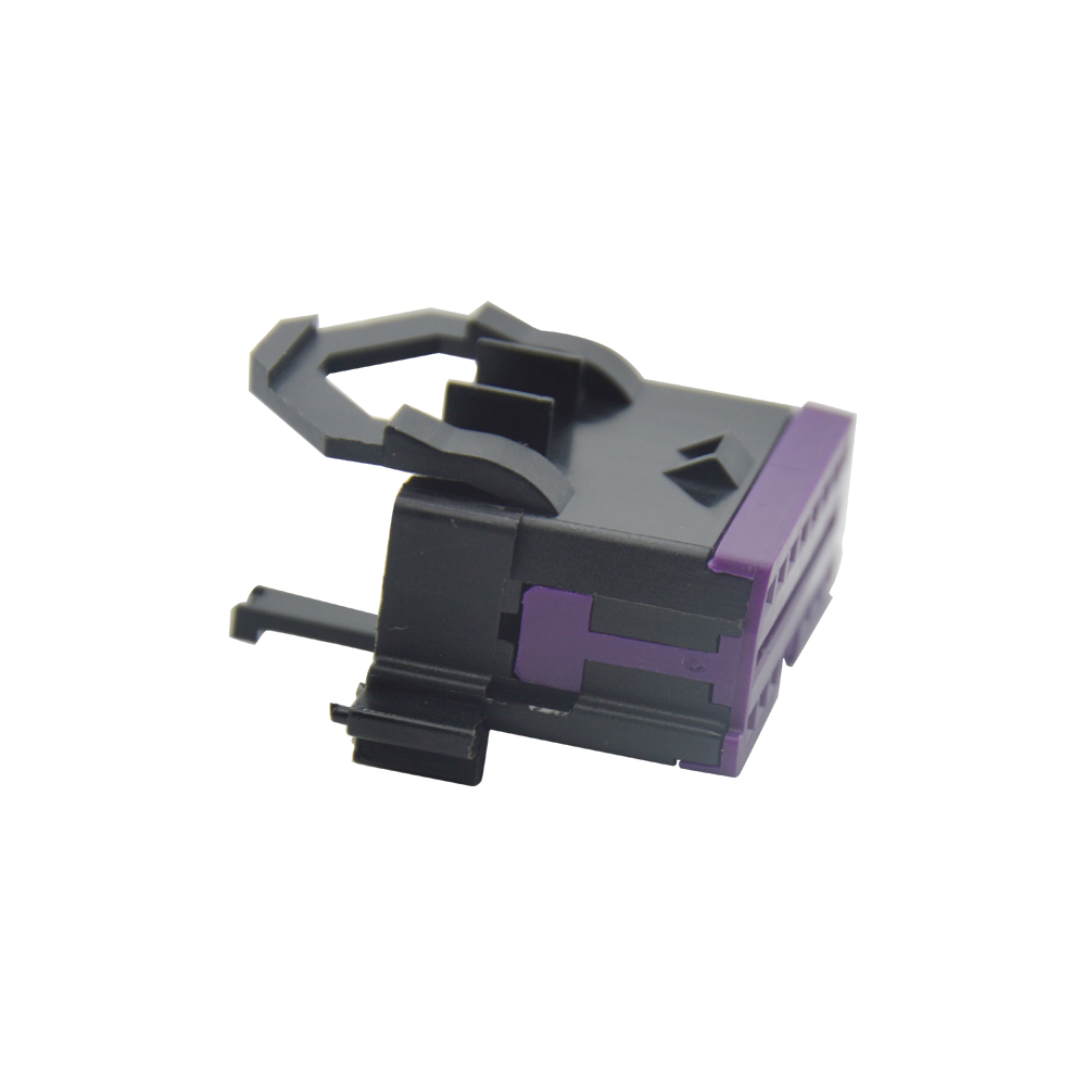 OBD (J1962) 16P Black Body with Triangular Ring Pull Rubber Core Purple Push Card