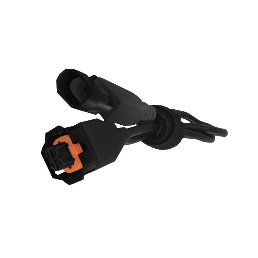 2-hole automobile moisture-proof connector 2pin black protective sleeve