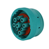 J1939-9P-SHORT Body Male Plug-green Housing, Three-position Post with Guide Block Automotive Waterproof Connector