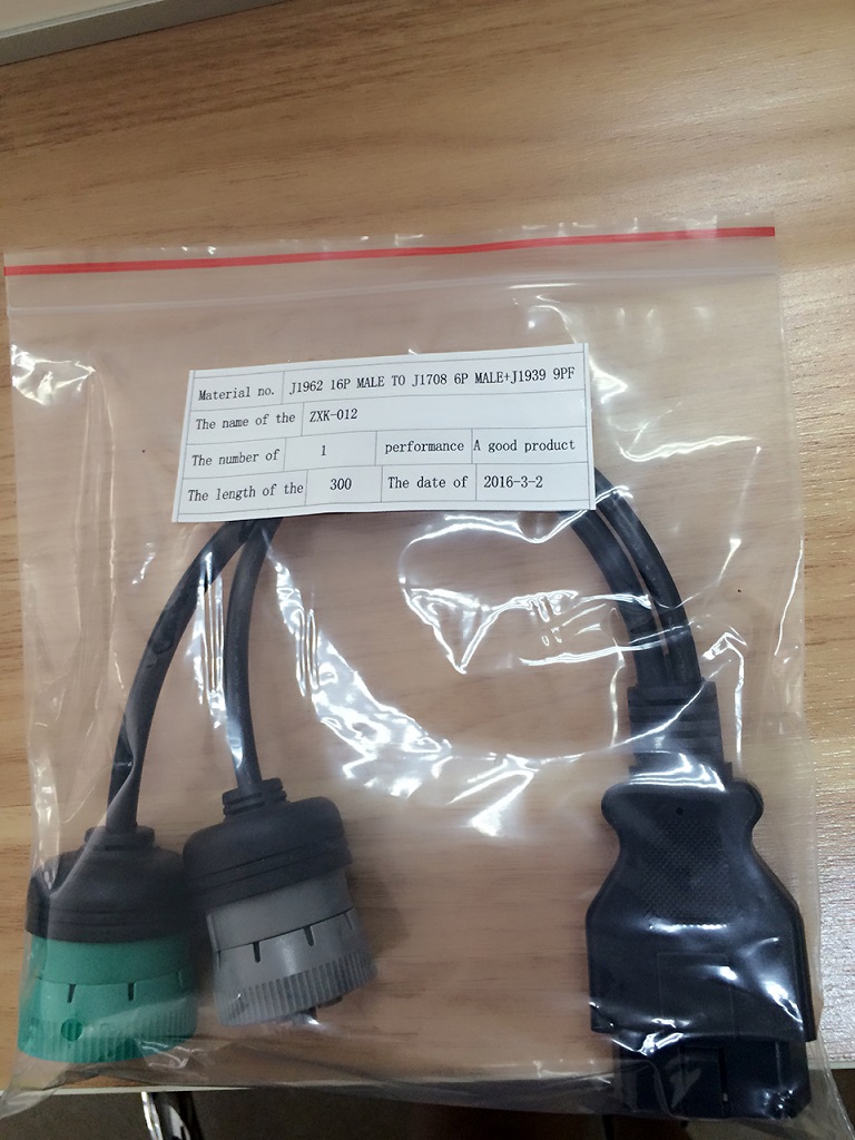 ZXK012-J1962 16P MALE TO 1708 6P MALE+J1939 9P FEMALE