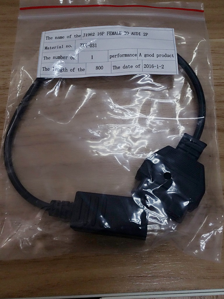 ZXK031-J1962 16P FEMALE TO AUDI 2P