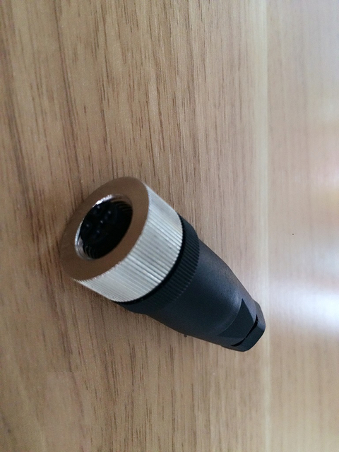 M12 waterproof plastic 4 core sensor con