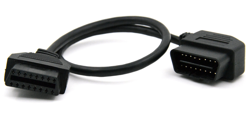 Auto OBD2 Tester extension cord ELM327 OBDII 16P FEMALE TO Elbow MALE CABLE