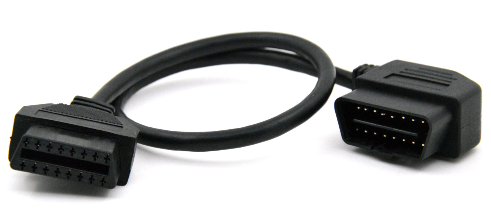 Auto OBD2 Tester extension cord ELM327 OBDII 16P FEMALE TO Elbow MALE CABLE