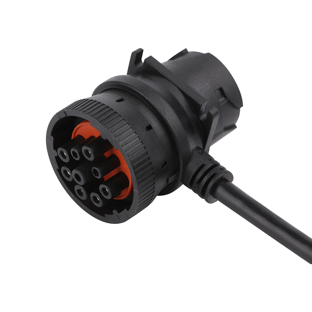 J1939-9P black connector pair DB15P female connector