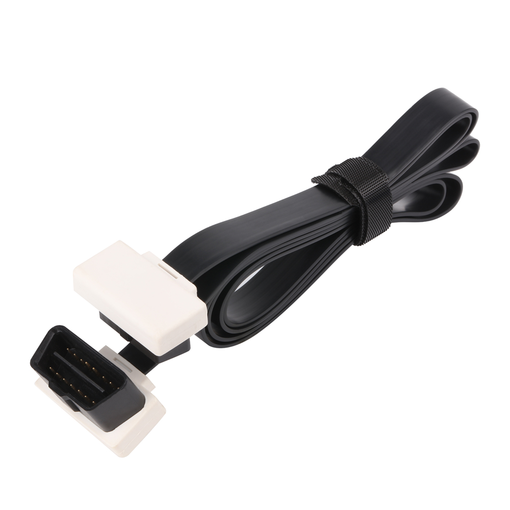 OBDII 16P J1962 Male To 16P J1962 Female, GBS One Out Two Tracking Cable Flat Wire