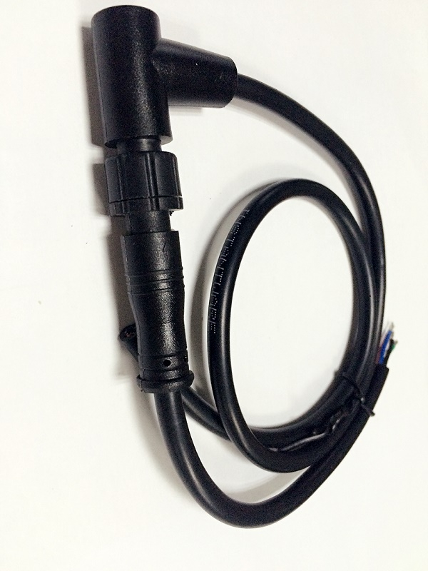 m12 4pin female 90 degree to m12 4pin male 180 degree waterproof wires