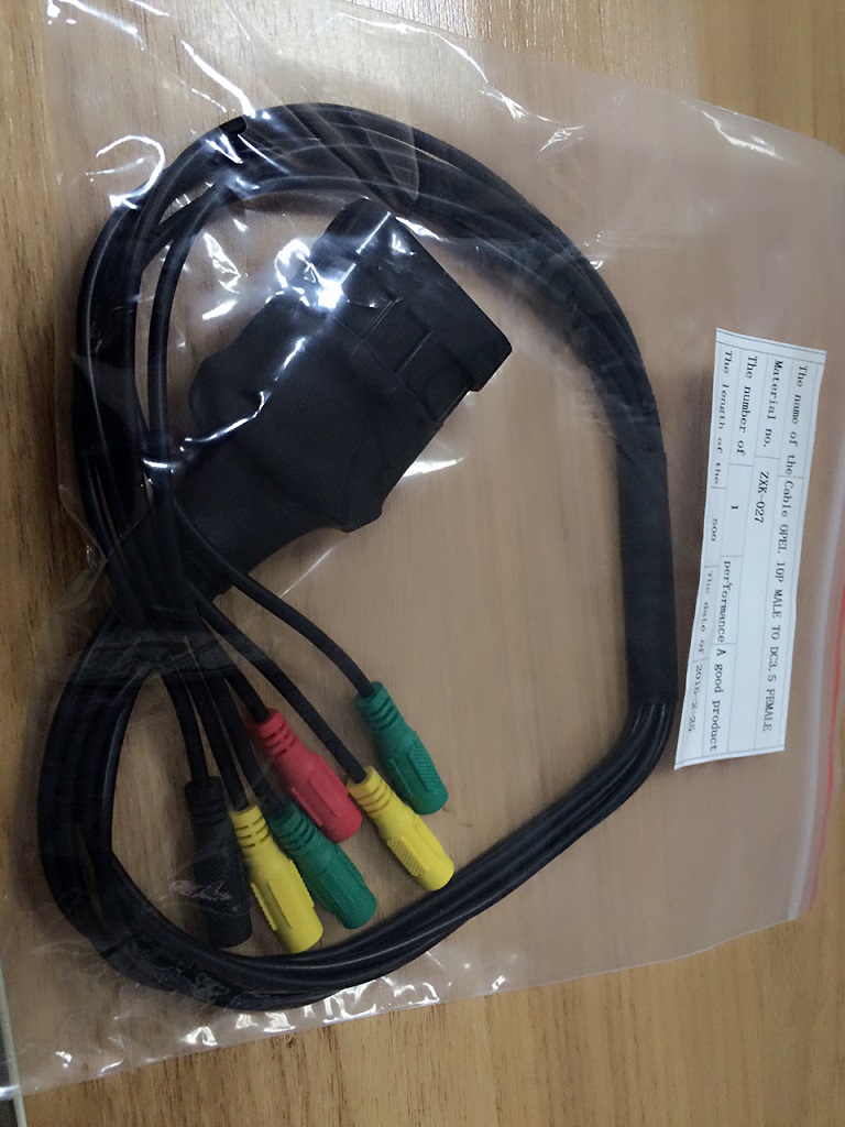 ZXK027- CABLE OPEN 10P MALE TO DC3.5 FEMALE