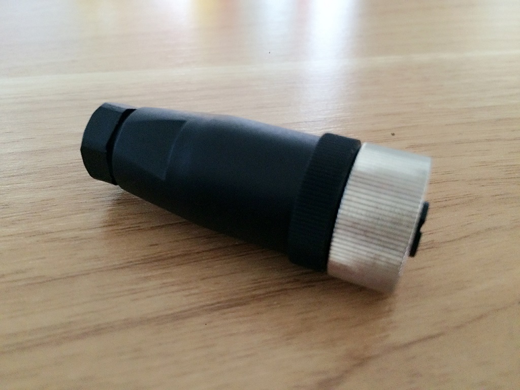 M12 waterproof plastic 4 core sensor con