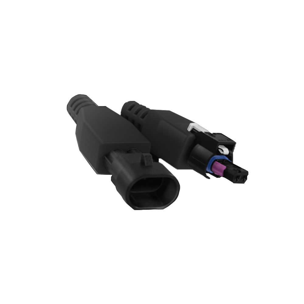 Sinotruk 12P male plastic shell black (black plastic cover +2 black inserts）