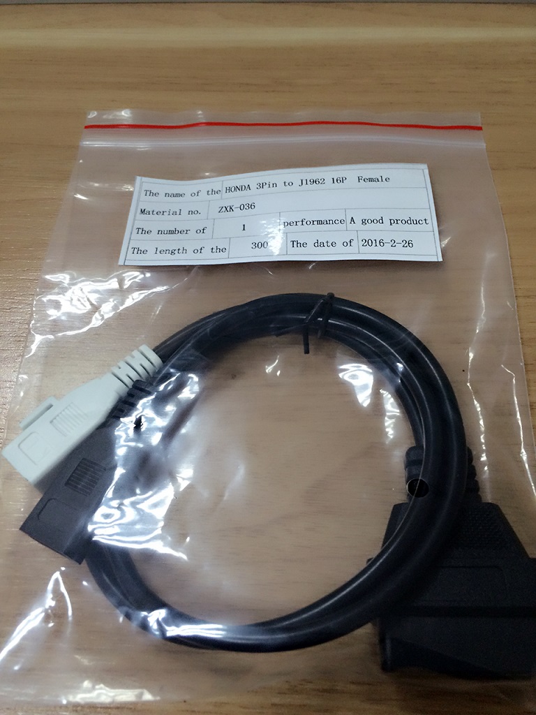 ZXK036-HONDA 3P TO J1962 16P FEMALE