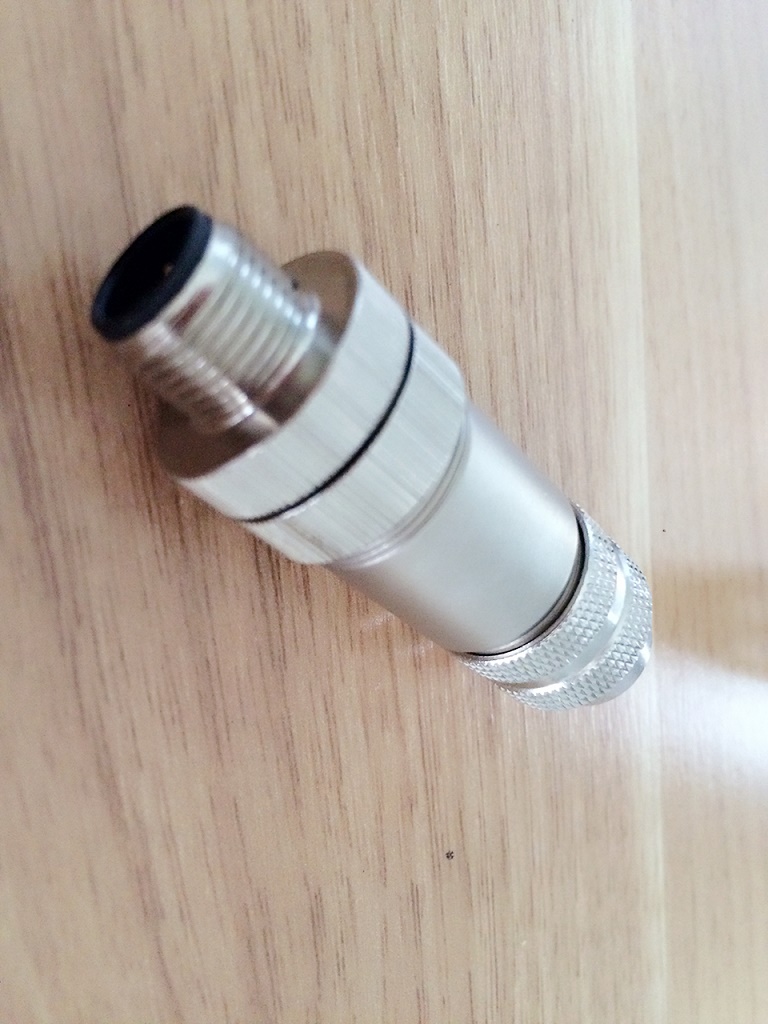 M12 waterproof 4 core metal sensor connector
