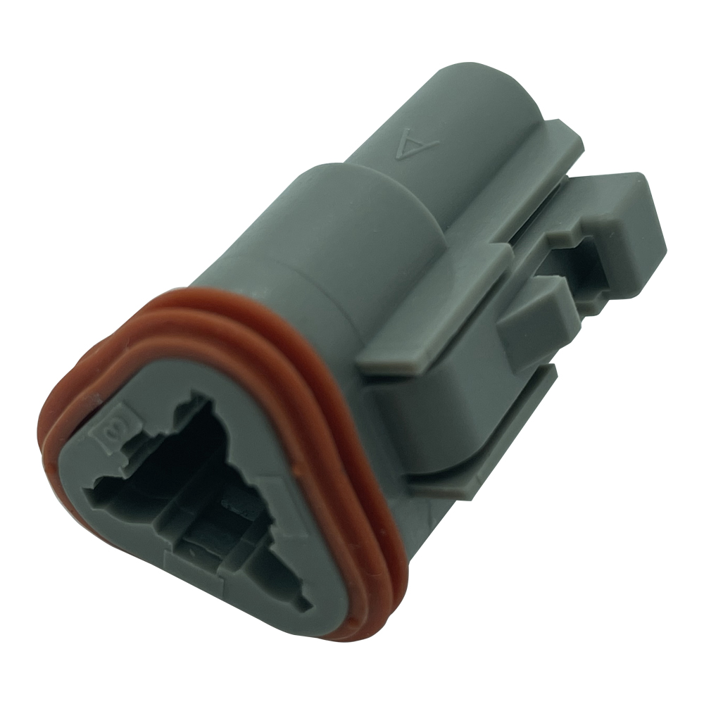 DT Deutsch06-2s three-way plug-in connector housing is used in many marine, automotive, racing and industrial applications