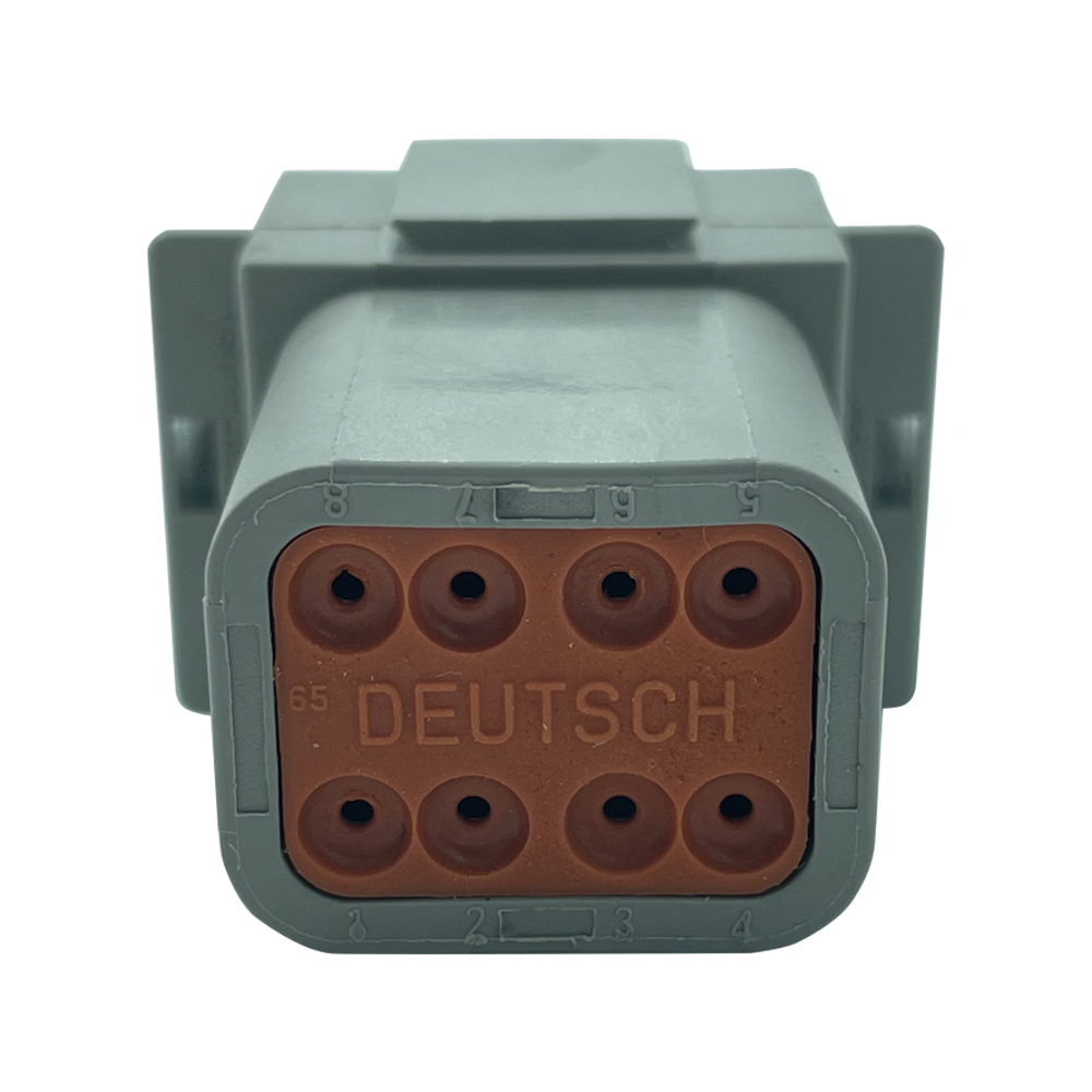 8-way Deutsch DT plug shrink boot with wedge lock for many marine, automotive, racing and industrial applications