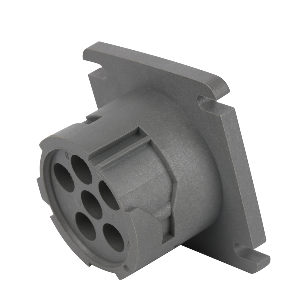 J1939-9P Short Male Plug-in Light Gray Enclosure, 3-bit End-post