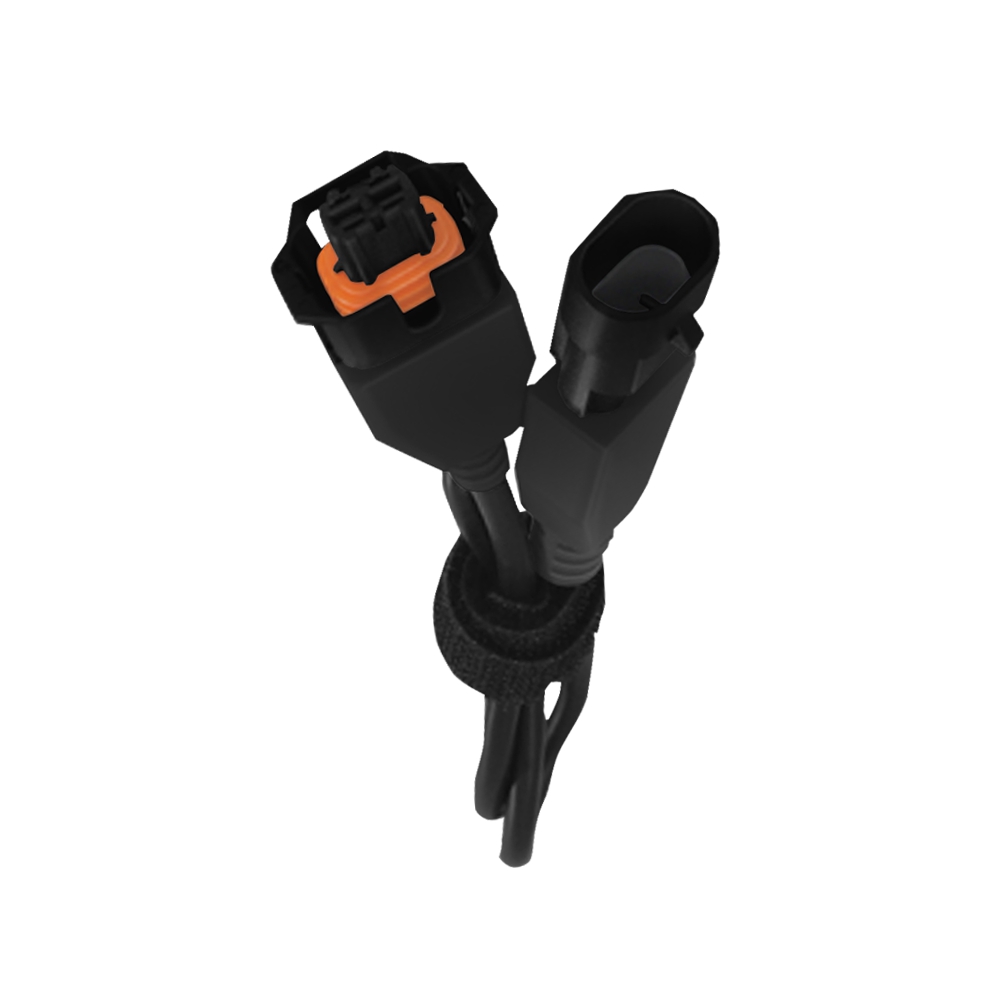 2-hole automobile moisture-proof connector 2pin black protective sleeve