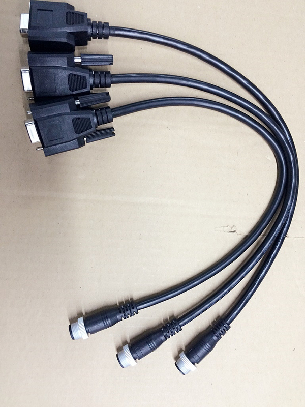 m12 8p male to hdb 15p waterproof cables L305mm