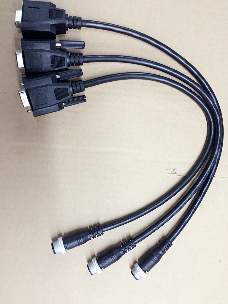 m12 8p male to hdb 15p waterproof cables L305mm