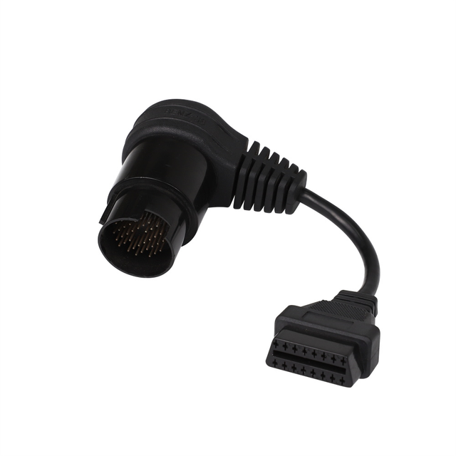 Auto OBD2 Tester extension cord OBDII 16P FEMLAE TO Benz 38P Elbow MALE CABLE