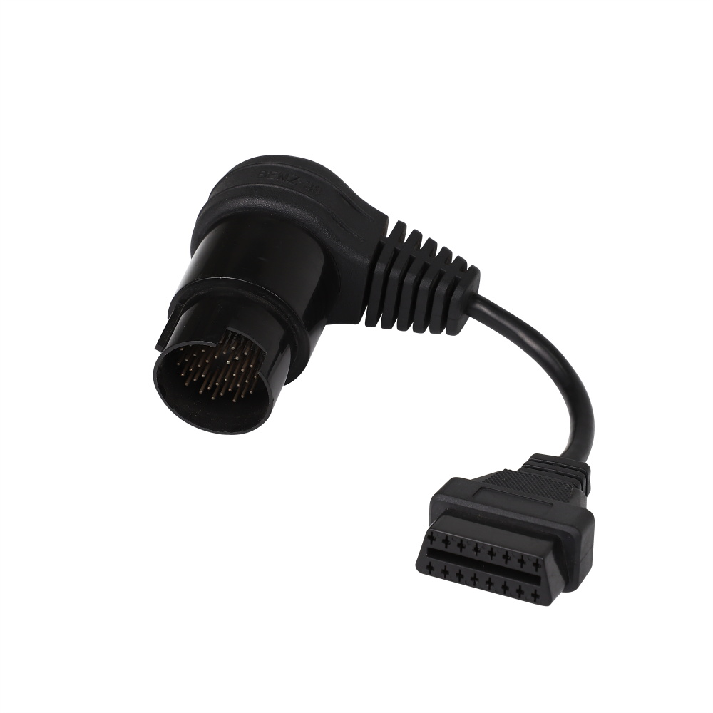 Auto OBD2 Tester extension cord OBDII 16P FEMLAE TO Benz 38P Elbow MALE CABLE